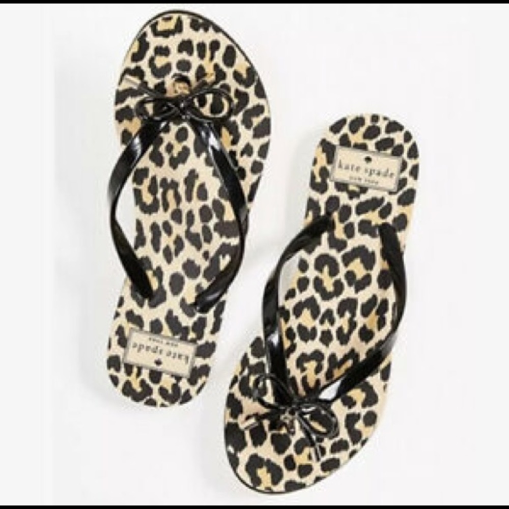 Gorgeous Kate Spade leopard flip flops ♠️ - Picture 2 of 4